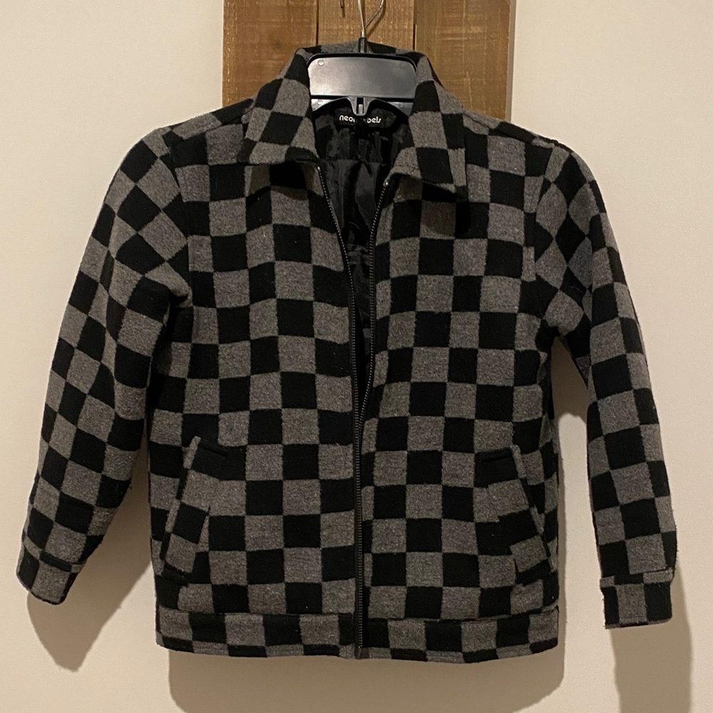 Rebels Black and Gray Patterned Jacket